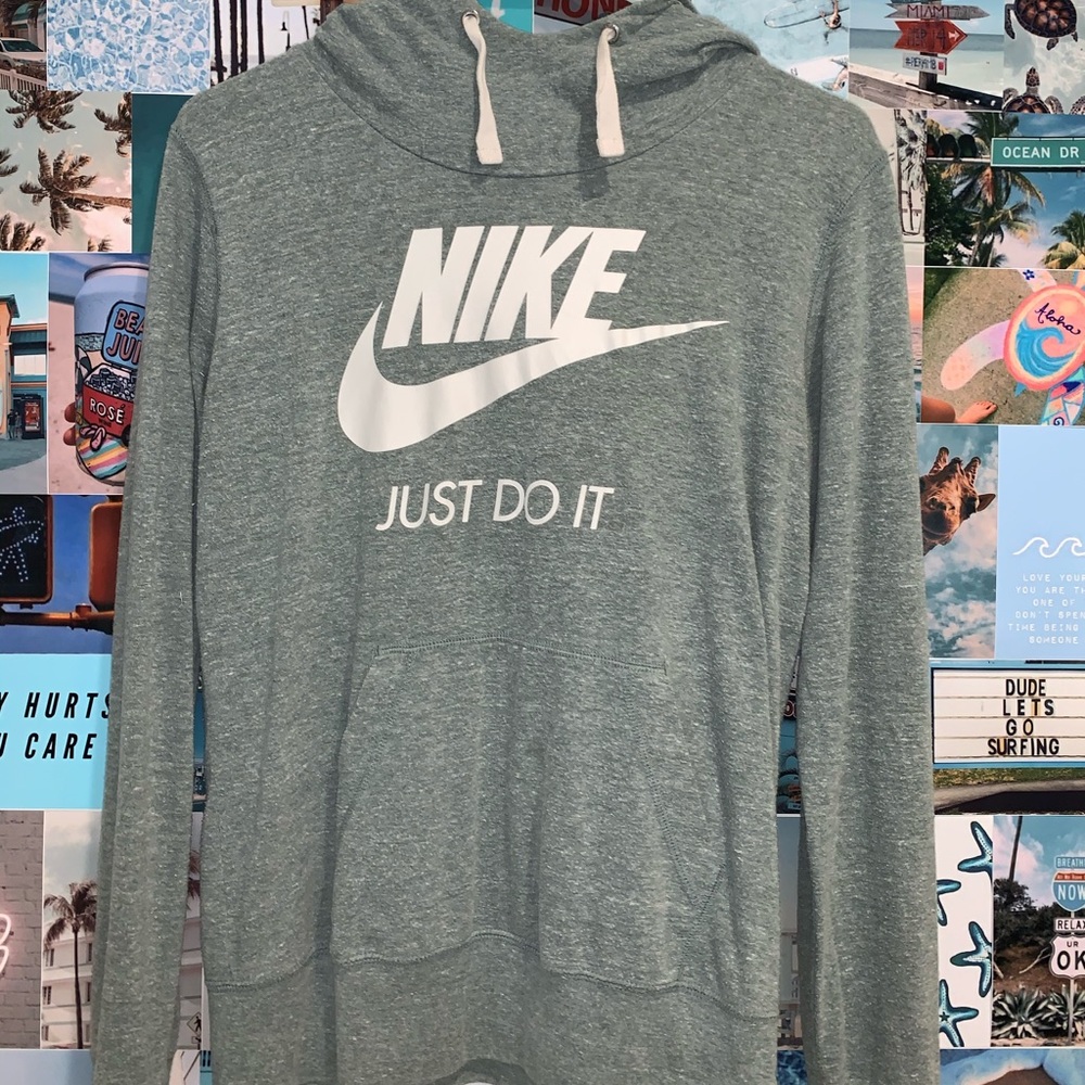 Grey Nike Just Do It Hoodie